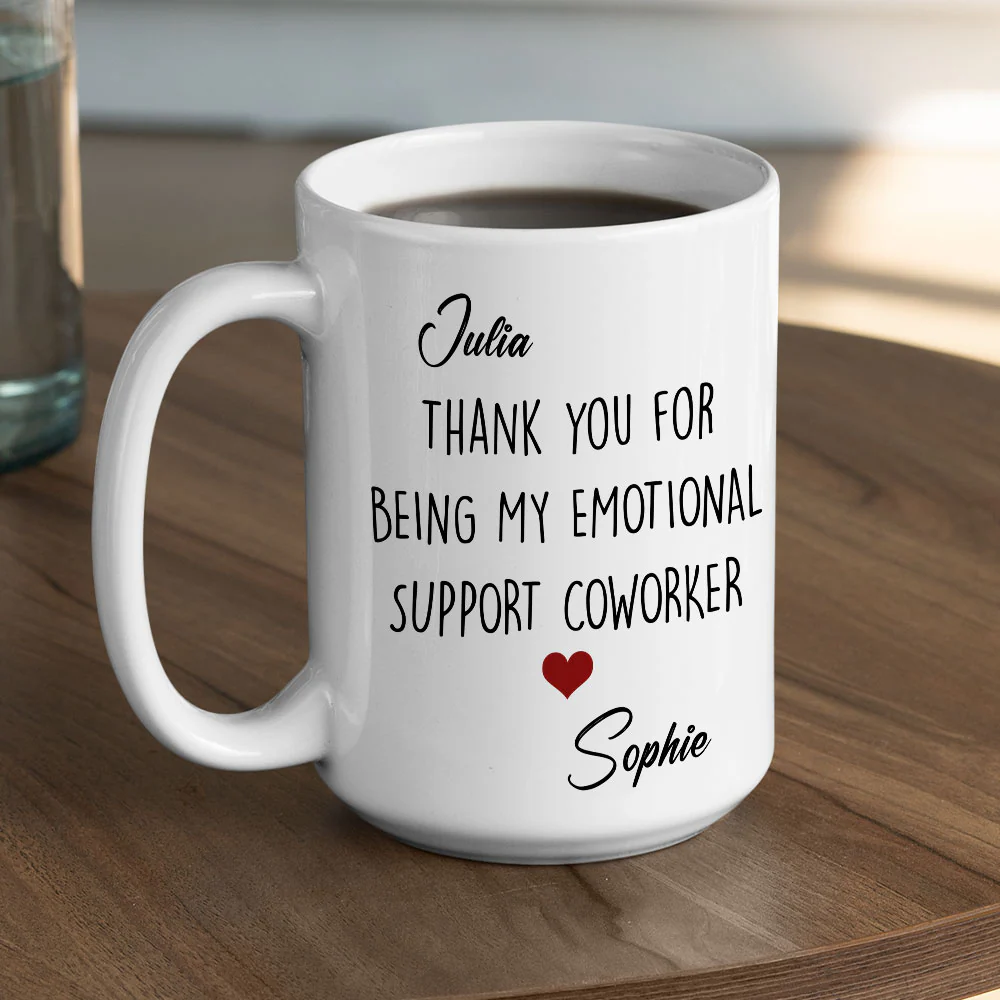 My Emotional Support - Personalized Custom Coffee Mug - Image 5