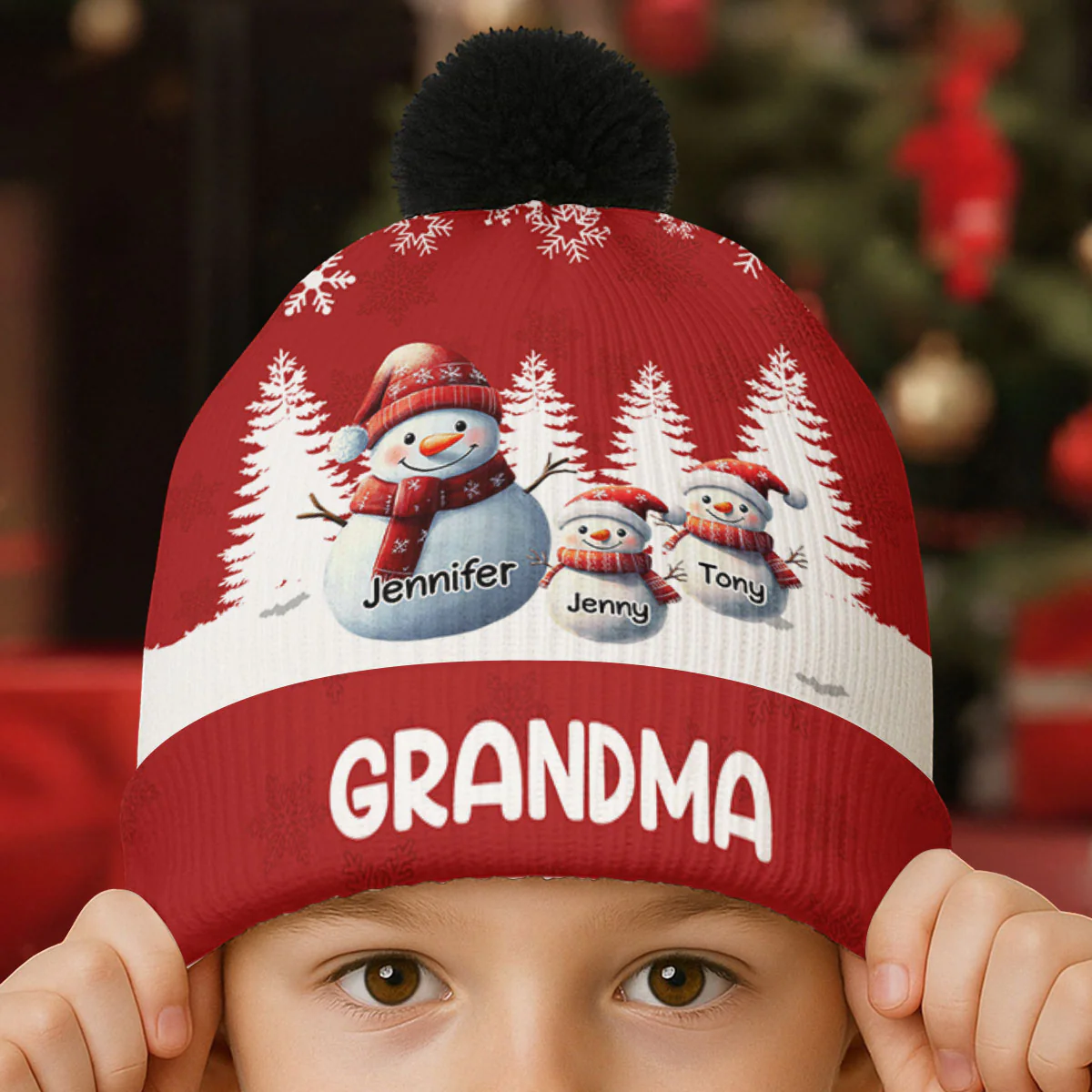 My Fav People Call Me - Personalized Custom Bobble Beanie Hat - Image 2