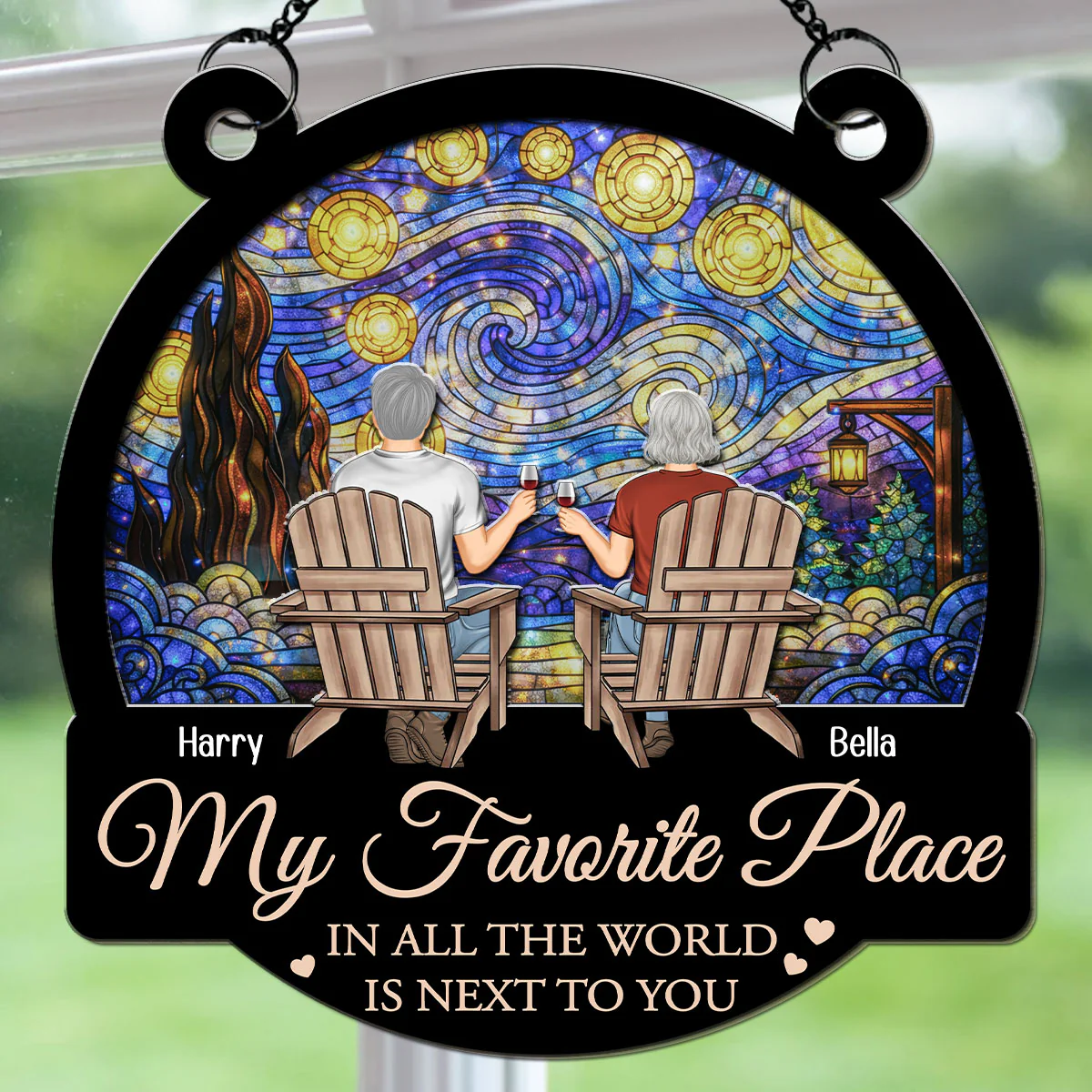 My Fav Place In The World - Personalized Custom Suncatcher