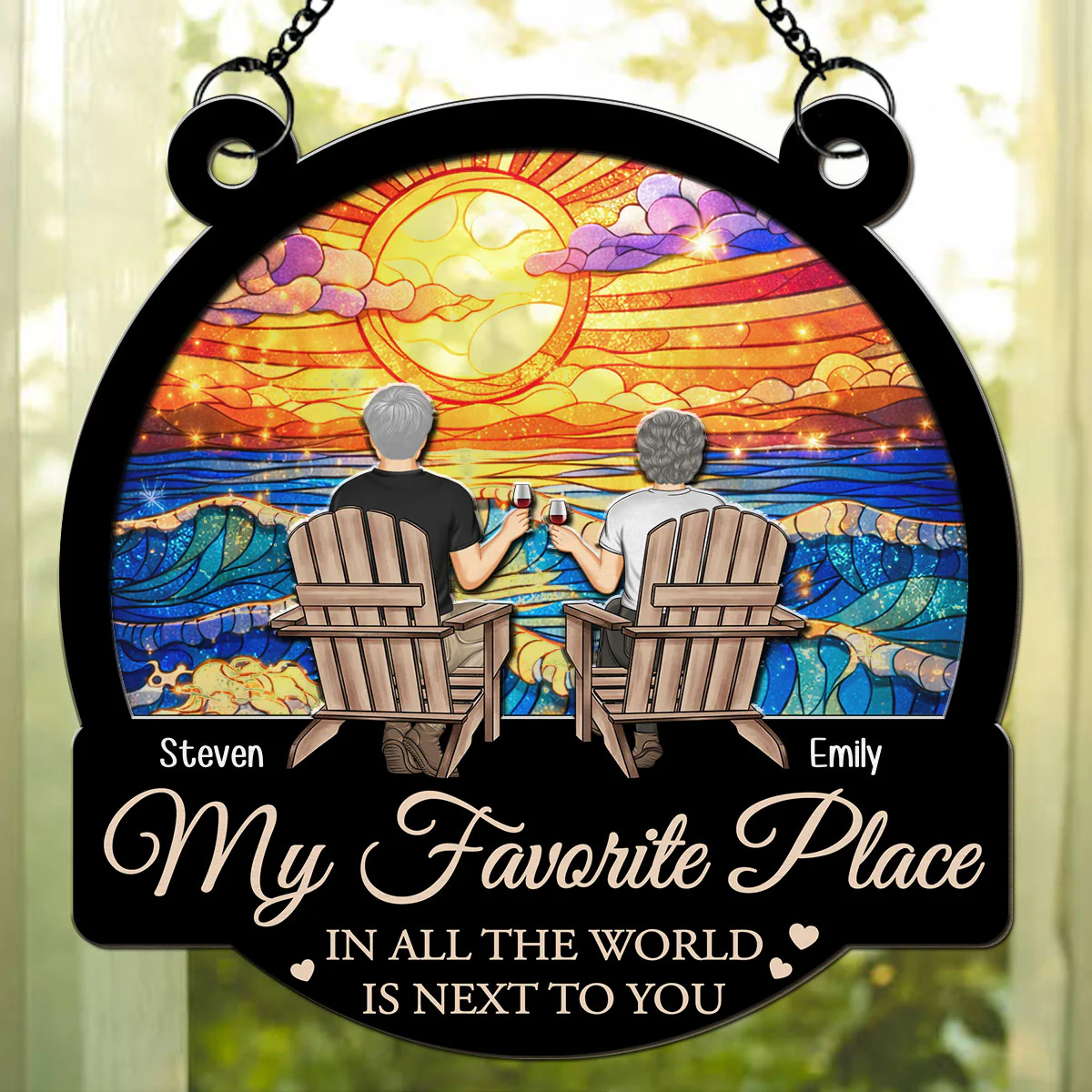 My Fav Place In The World - Personalized Custom Suncatcher - Image 2