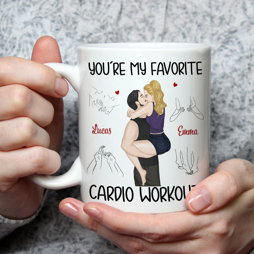 My Favorite Cardio Version 2 - Personalized Custom Coffee Mug - Image 3