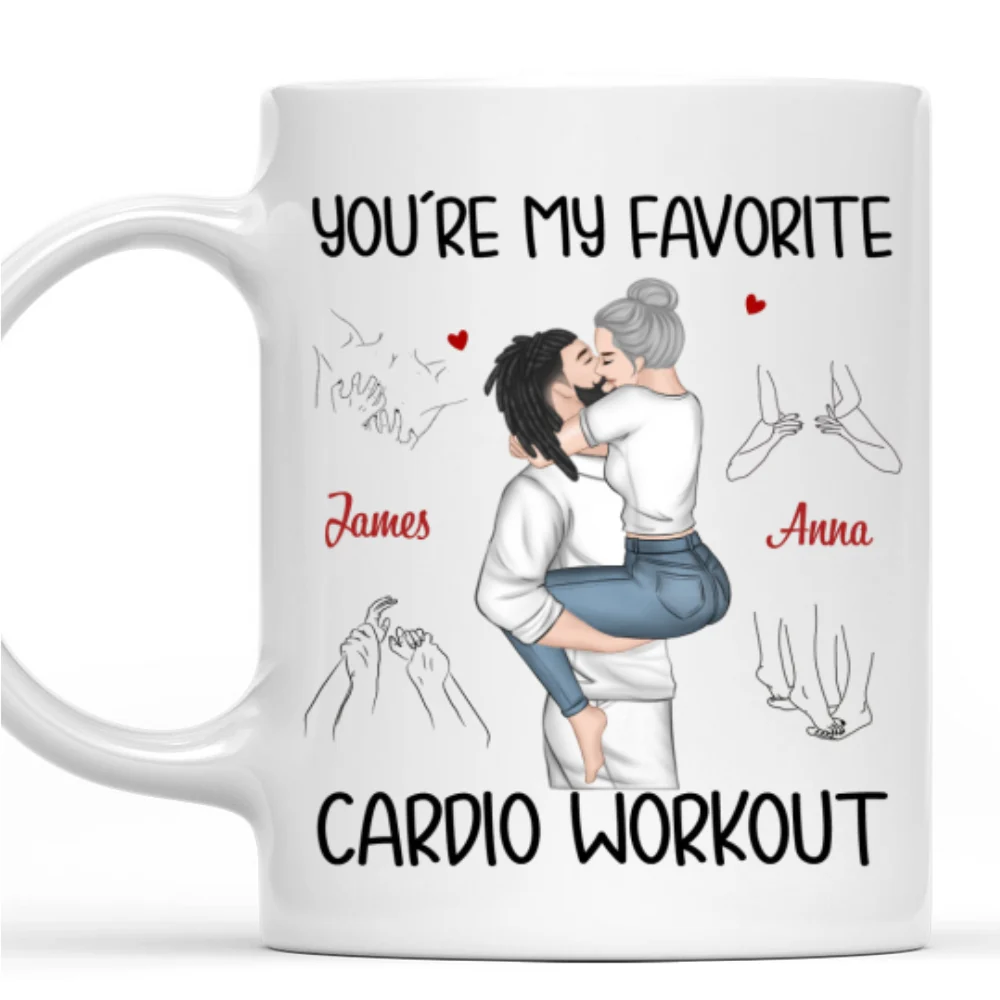My Favorite Cardio Version 2 - Personalized Custom Coffee Mug - Image 7