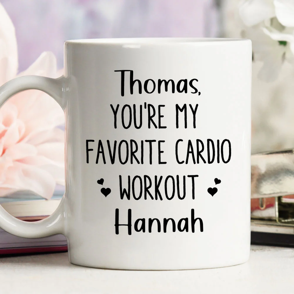My Favorite Cardio - Personalized Custom Coffee Mug - Image 4