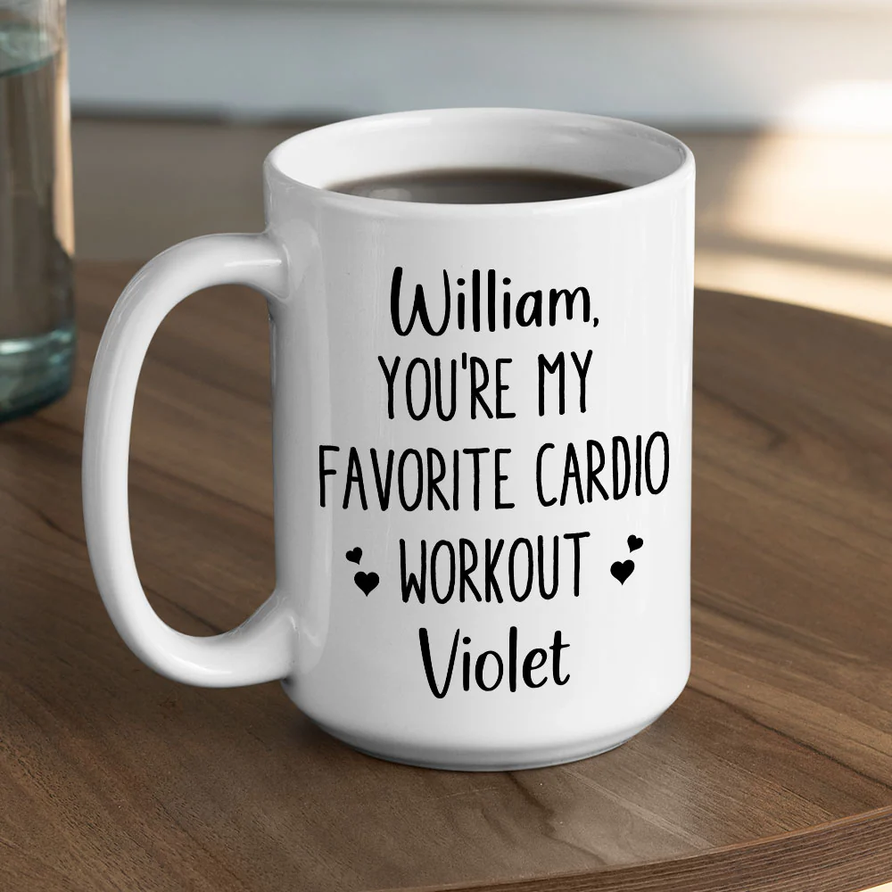 My Favorite Cardio - Personalized Custom Coffee Mug - Image 6