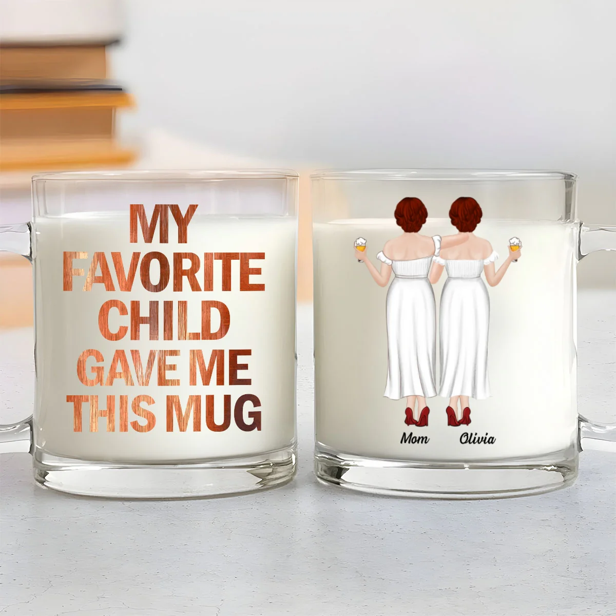 My Favorite Child Gave Me This Mug - Personalized Custom Glass Mug - Image 6