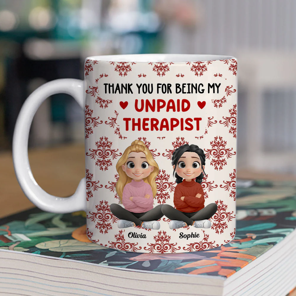 My Favorite Human Is Bestie - Personalized Custom Coffee Mug - Image 3