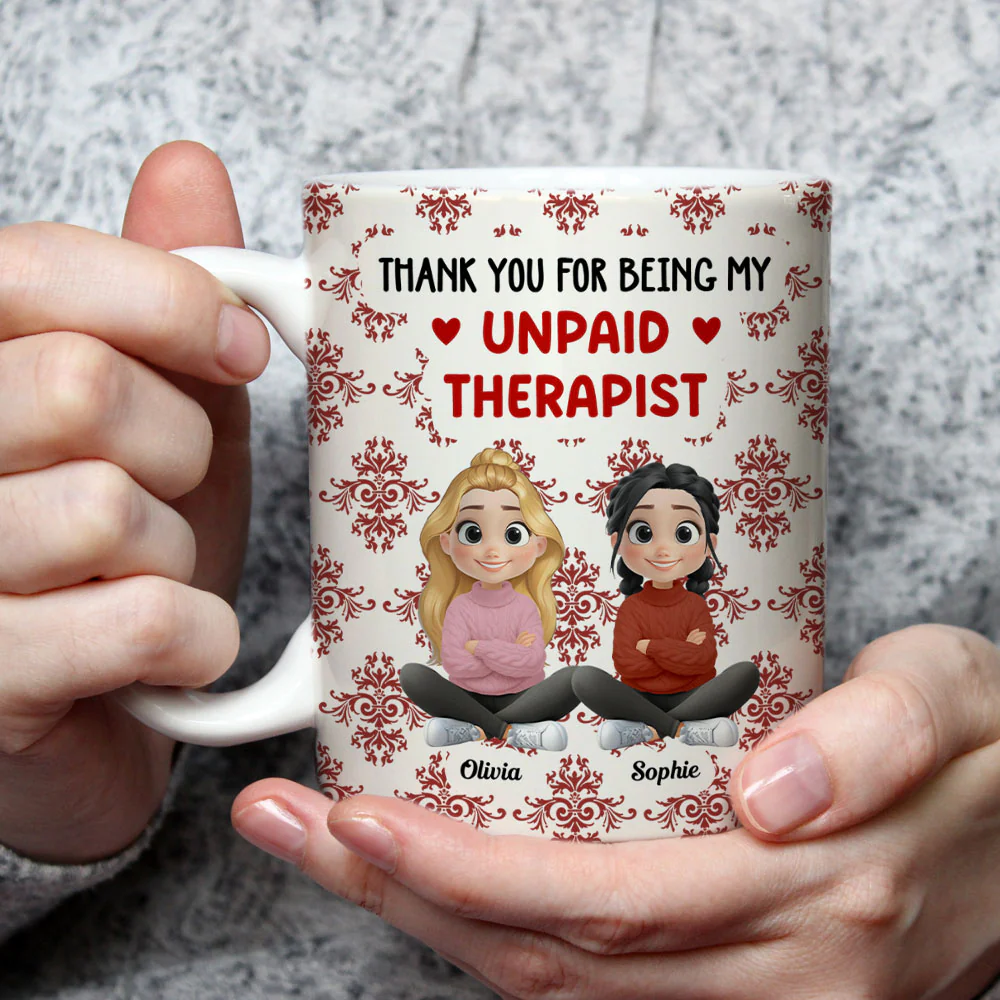 My Favorite Human Is Bestie - Personalized Custom Coffee Mug - Image 4