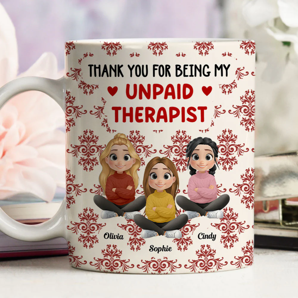My Favorite Human Is Bestie - Personalized Custom Coffee Mug - Image 5