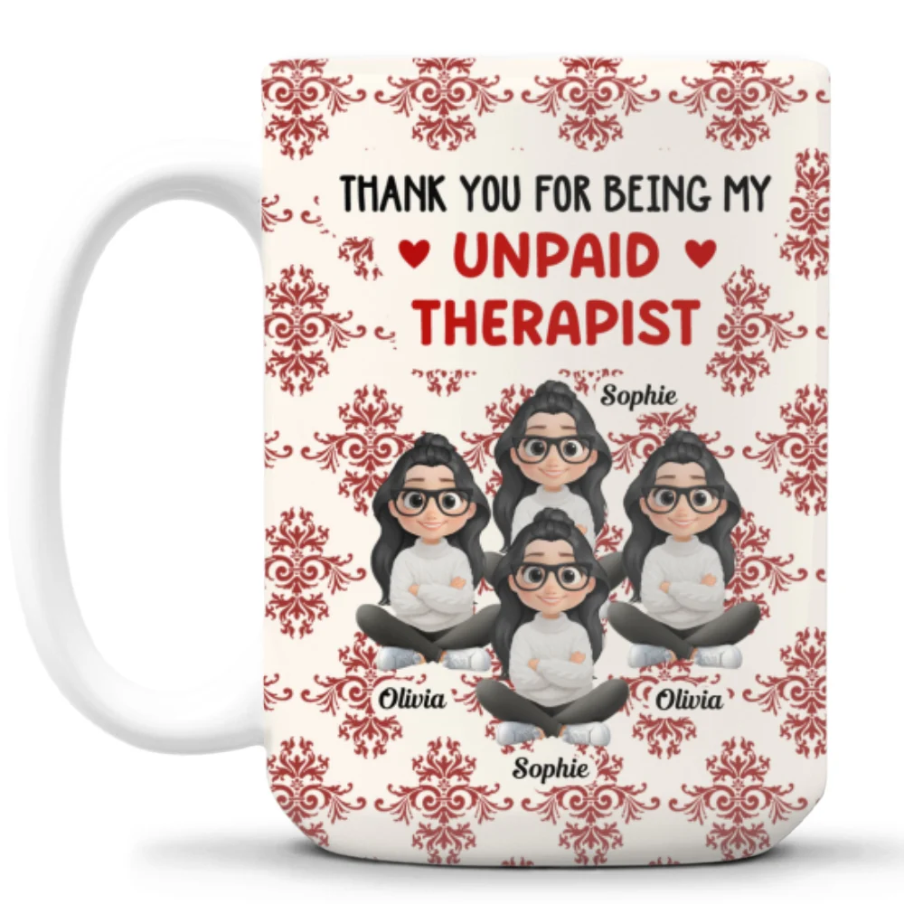 My Favorite Human Is Bestie - Personalized Custom Coffee Mug - Image 9