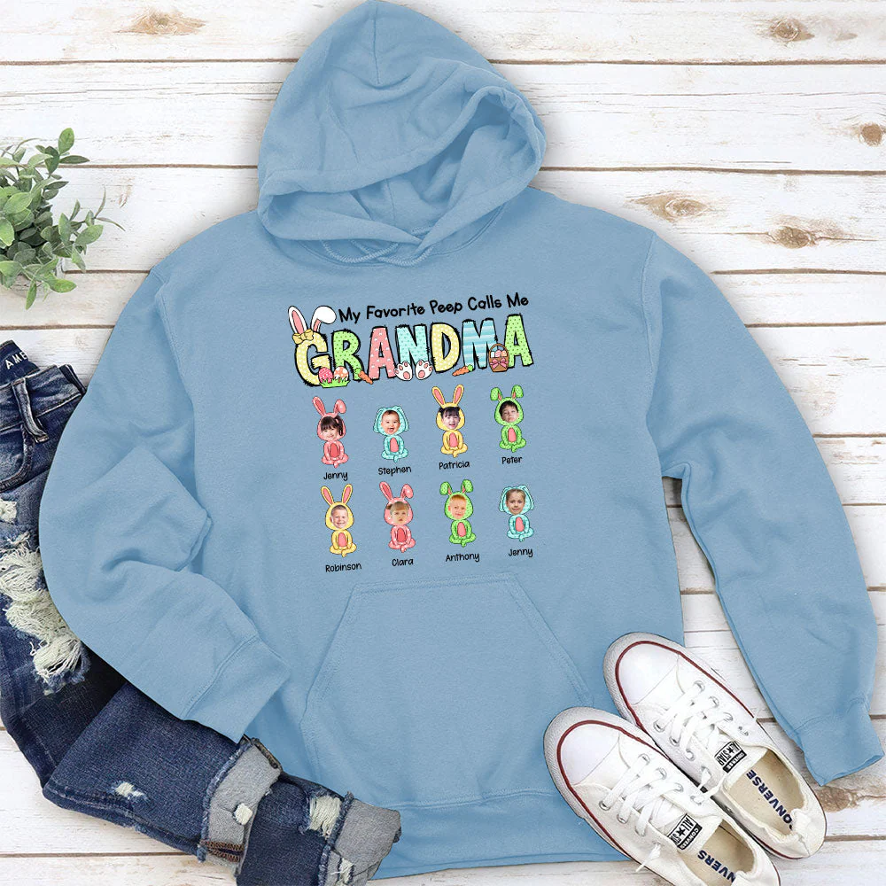 My Favorite Peeps Call Me Grandma - Personalized Custom Hoodie - Image 4