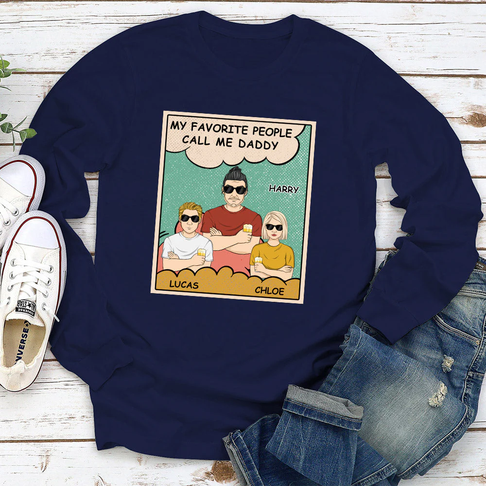 My Favorite People Call Me Daddy - Personalized Custom Shirt - Image 3