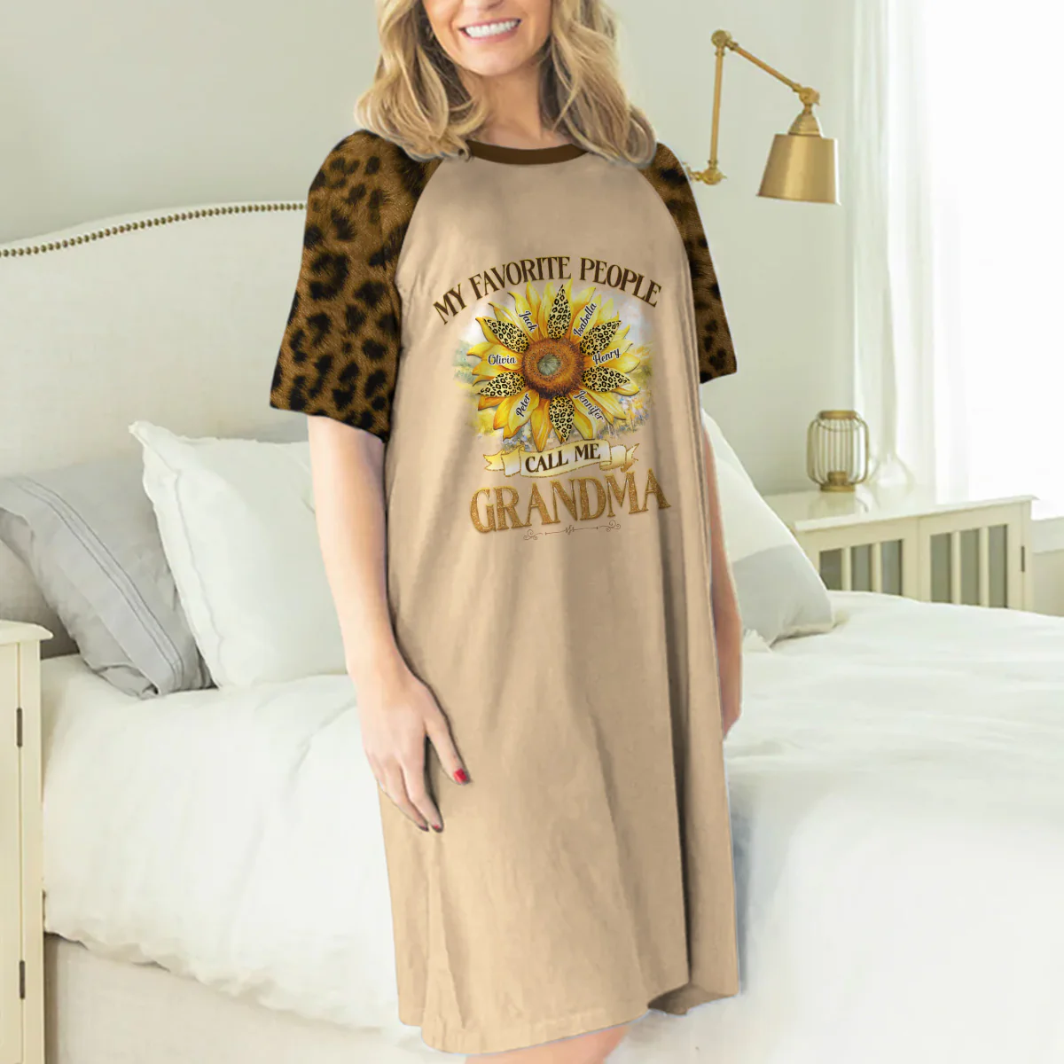 My Favorite People Call Me Grandma - Personalized 3/4 Sleeve Dress - Image 4