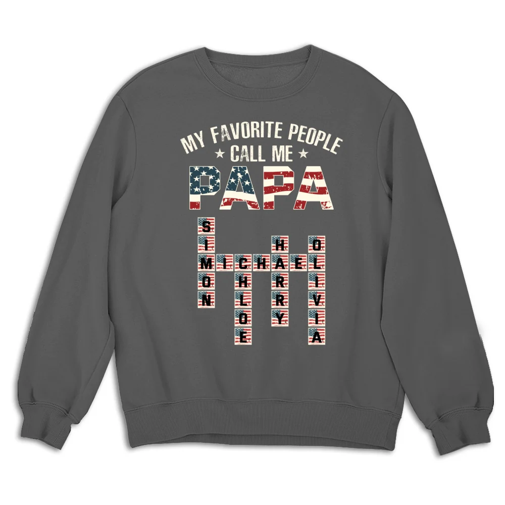 My Favorite People Call Me Papa Crossword - Personalized Custom Shirt - Image 13