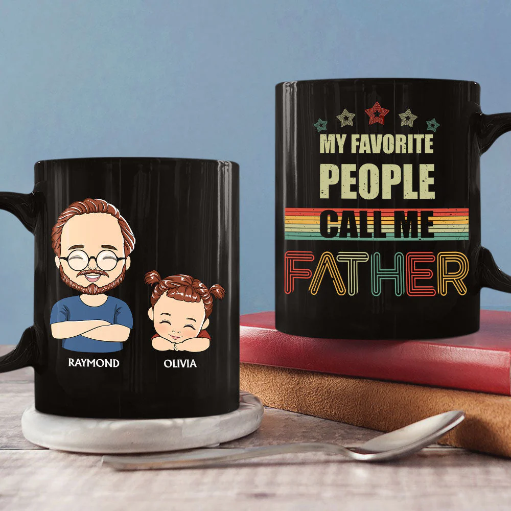 My Favorite People Call Me Papa - Personalized Custom Coffee Mug - Image 4