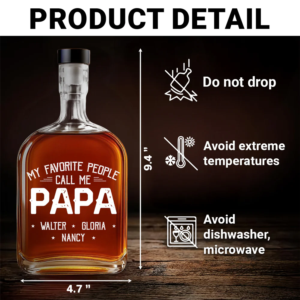 My Favorite People - Personalized Custom Spirits Decanter - Image 4