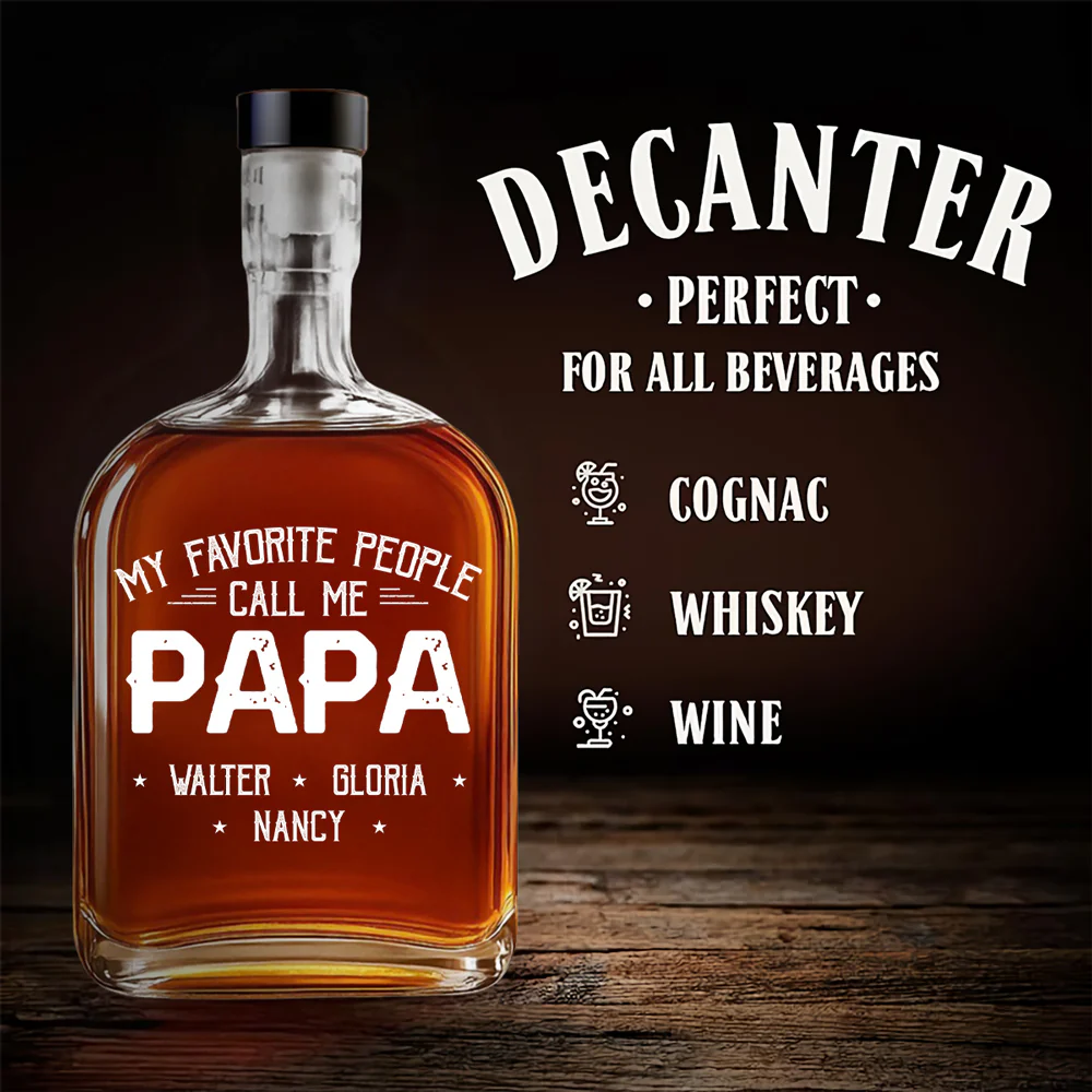 My Favorite People - Personalized Custom Spirits Decanter - Image 5