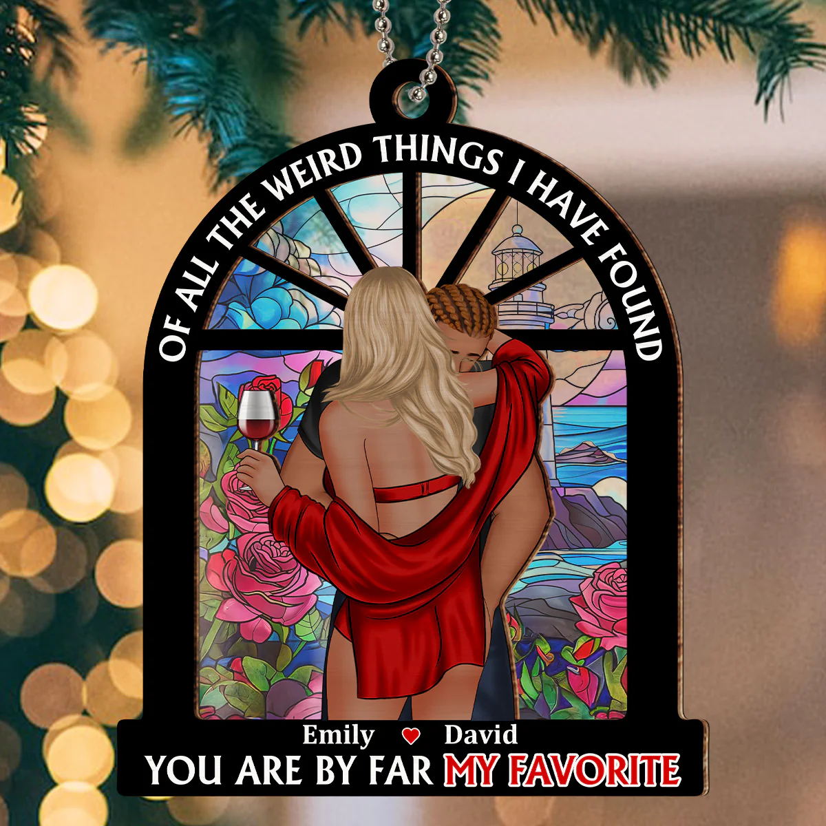 My Favorite - Personalized Custom Suncatcher Ornament - Image 3