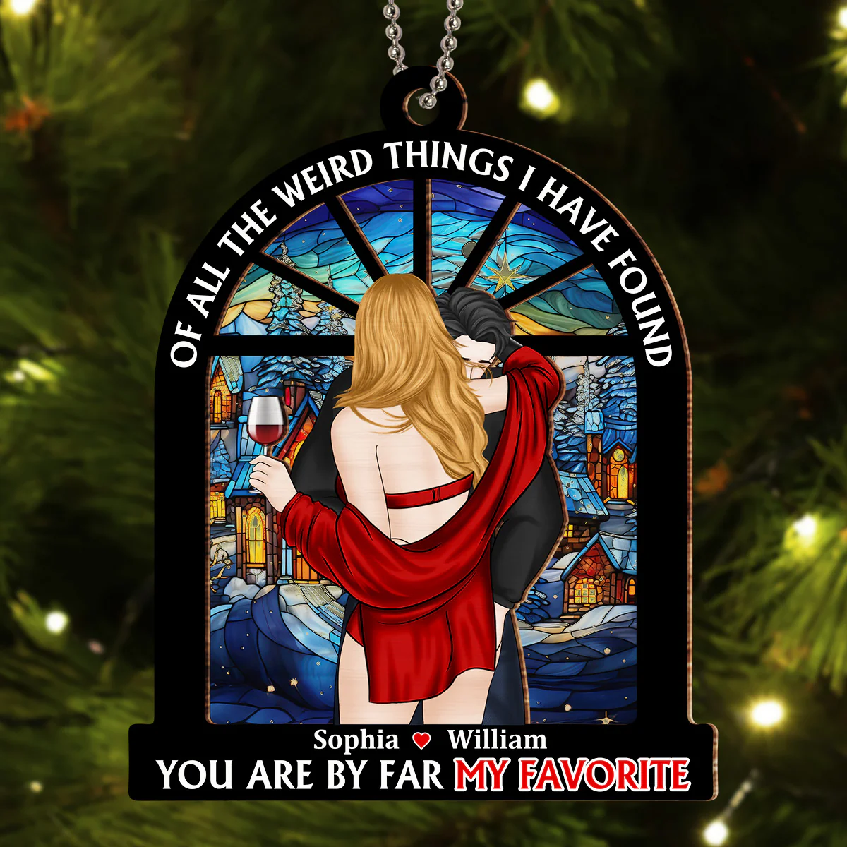 My Favorite - Personalized Custom Suncatcher Ornament - Image 4