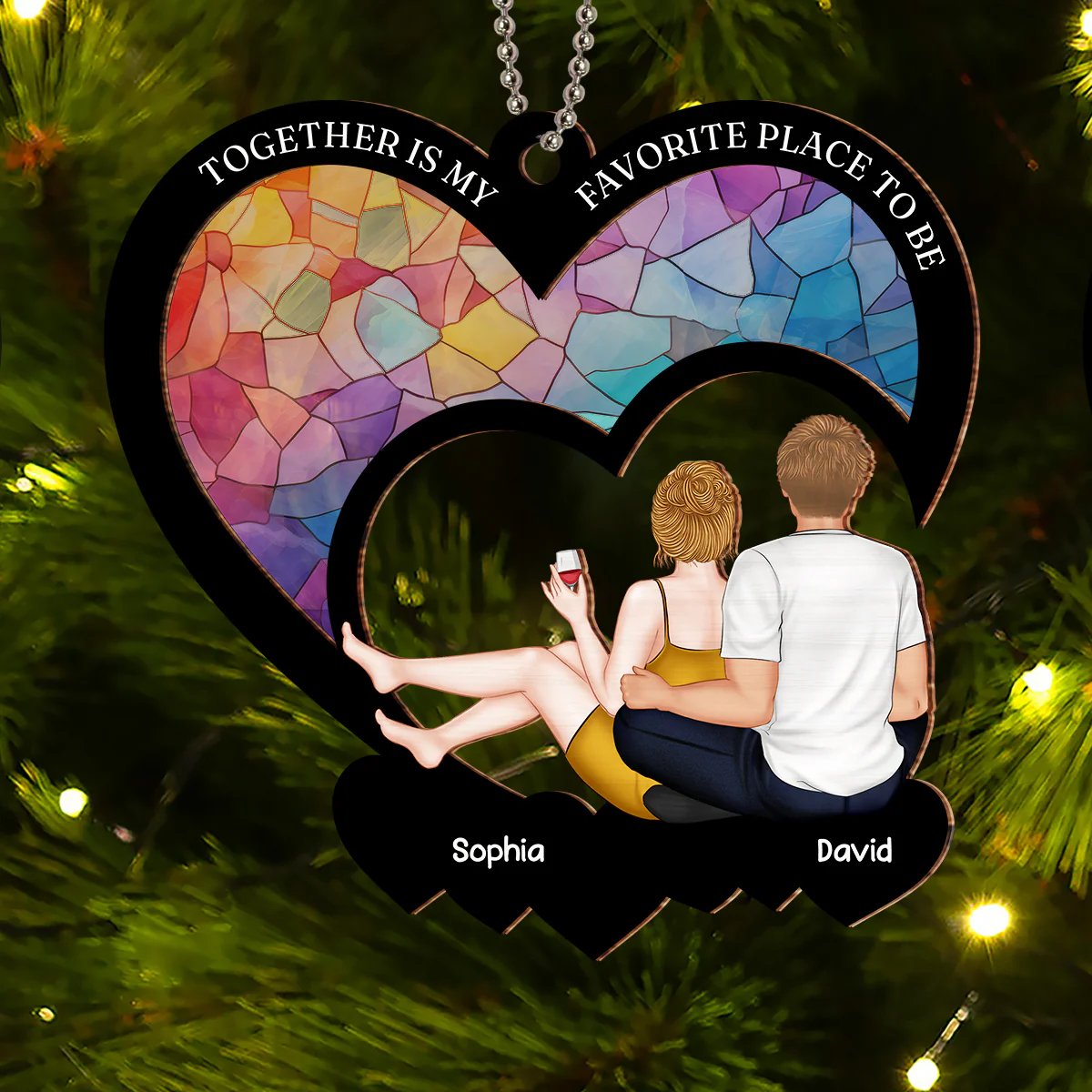 My Favorite Place - Personalized Custom Suncatcher Ornament - Image 2