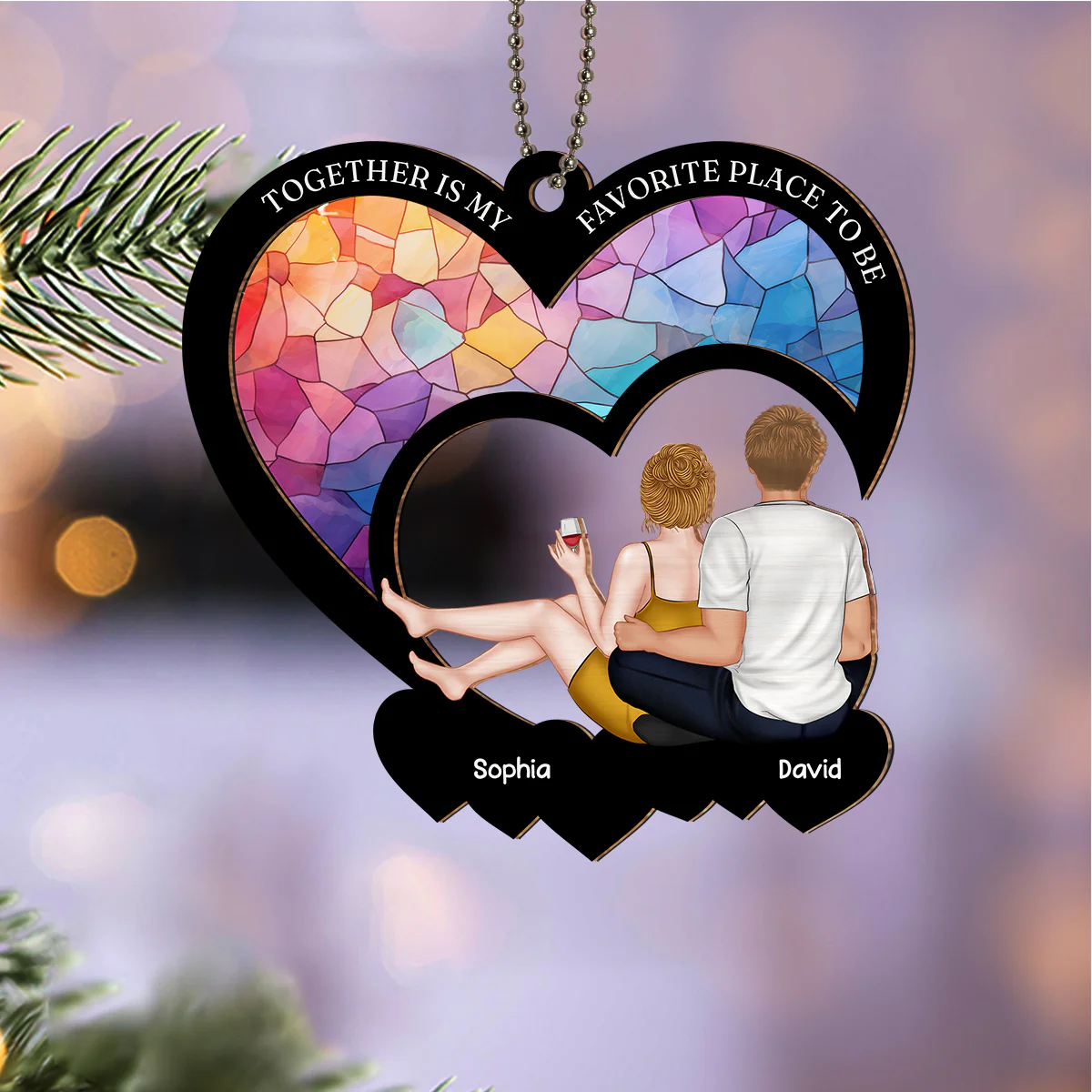 My Favorite Place - Personalized Custom Suncatcher Ornament - Image 3