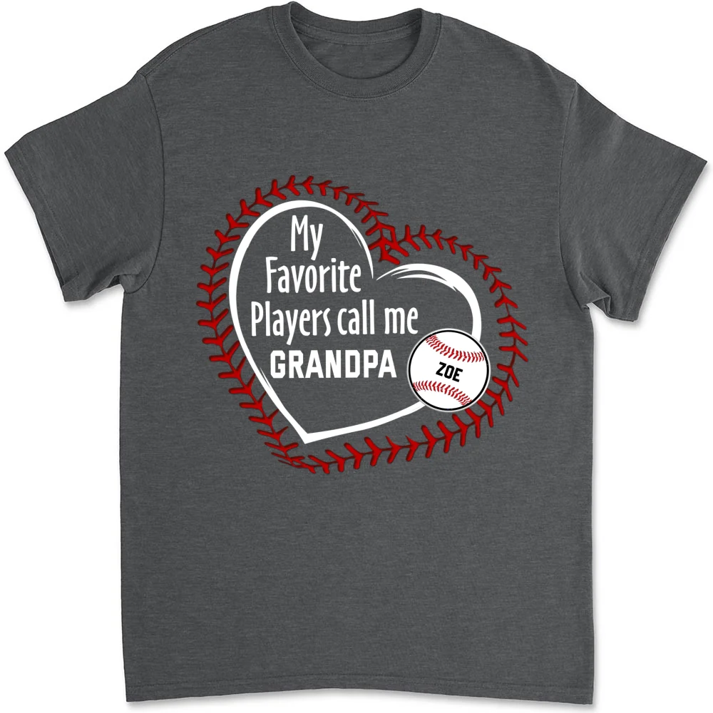 My Favorite Players Call Me Grandpa - Personalized Custom Shirt - Image 7
