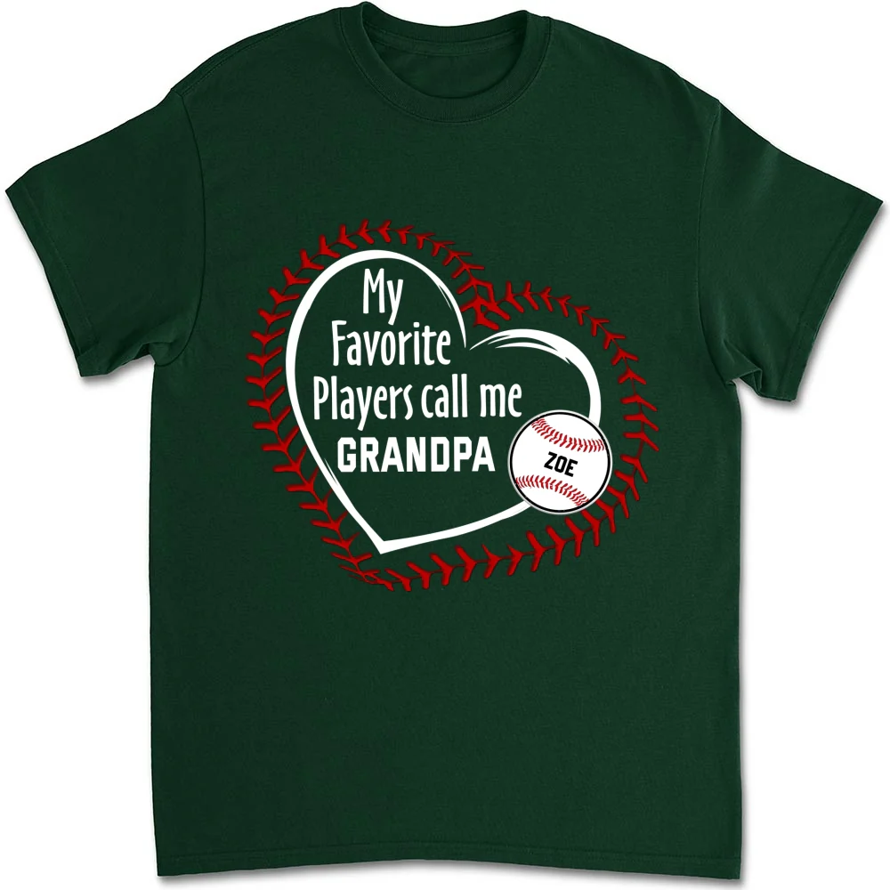 My Favorite Players Call Me Grandpa - Personalized Custom Shirt - Image 8
