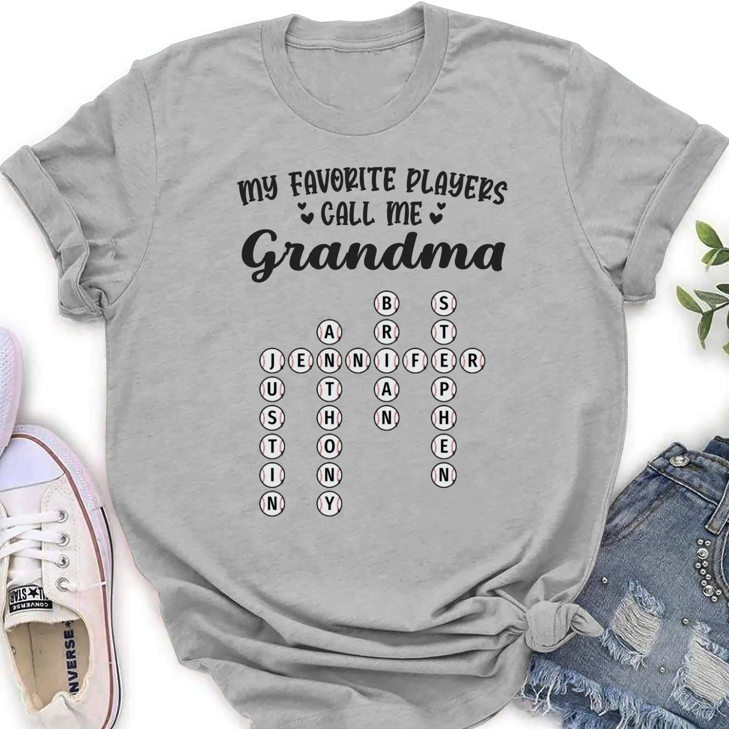 My Favorite Players Call Me Nana Crossword - Personalized Custom Shirt - Image 17