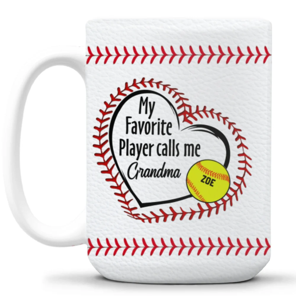 My Favorite Players Call Me - Personalized Custom Coffee Mug - Image 8