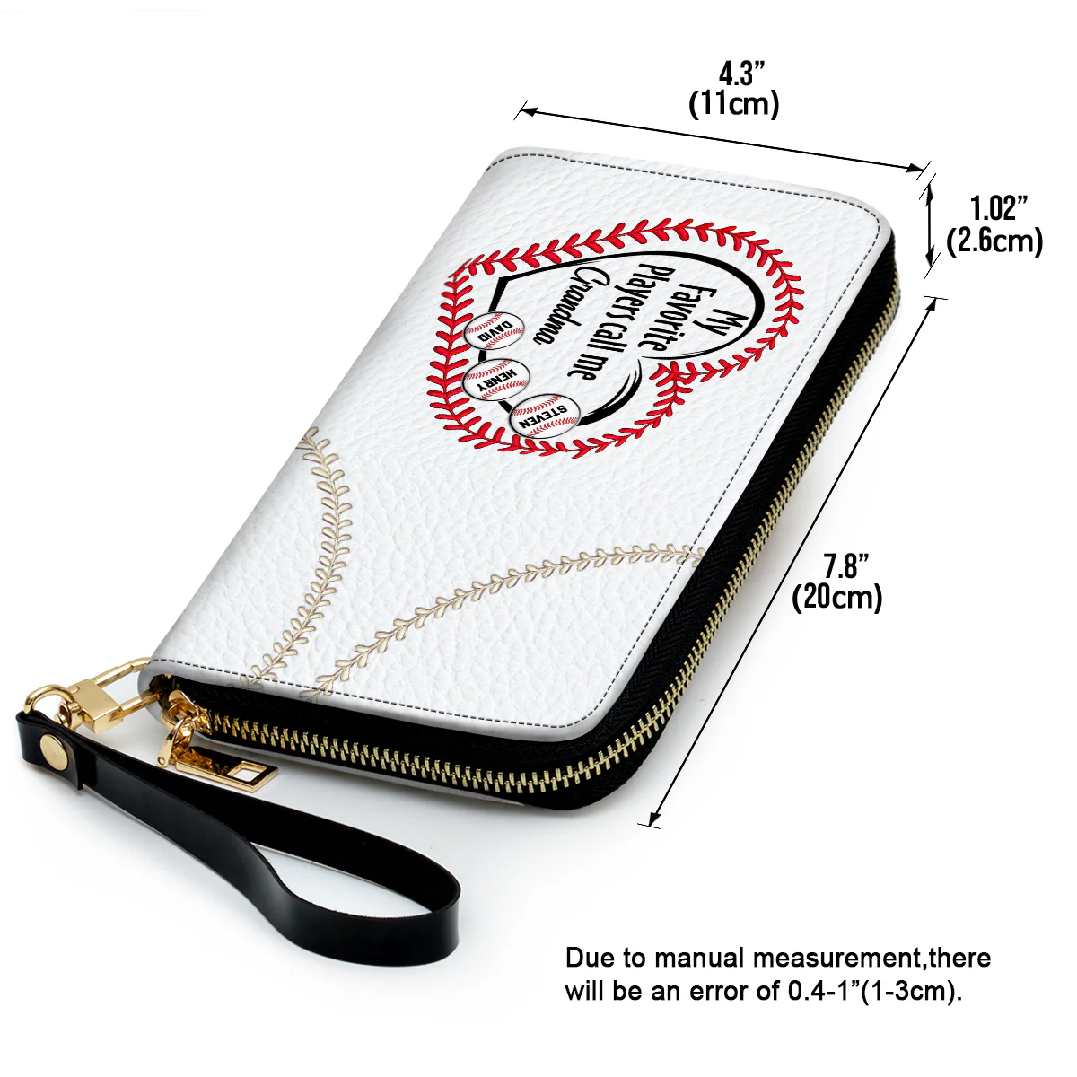 My Favorite Players Call Me - Personalized Custom Leather Wallet - Image 5