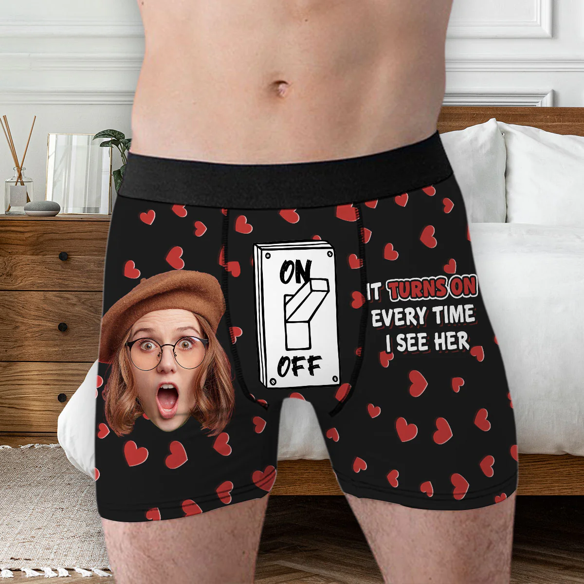 My Favorite Switch Is You - Personalized Photo Men's Boxer Briefs - Image 3
