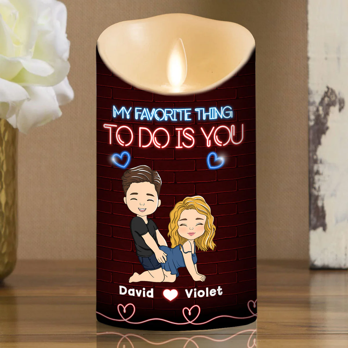 My Favorite Thing - Personalized Custom LED Candle - Image 5