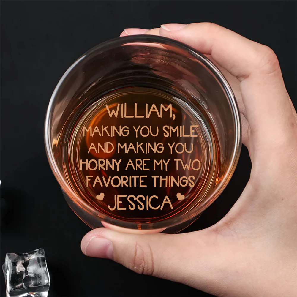 My Favorite Things - Personalized Custom Engraved Whiskey Glass - Image 4