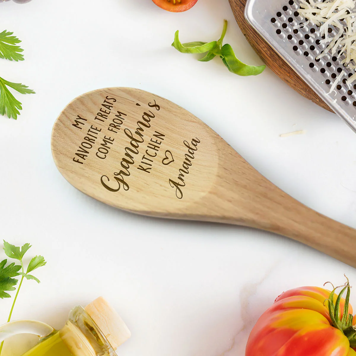 My Favorite Treats - Personalized Custom Engraved Wooden Spoon - Image 2