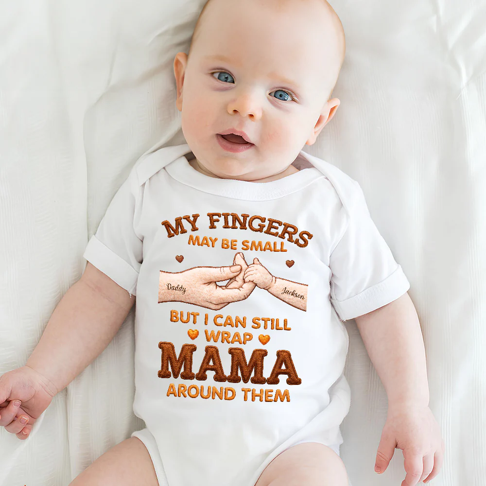 My Fingers Are Small - Personalized Custom Baby Onesie - Image 4