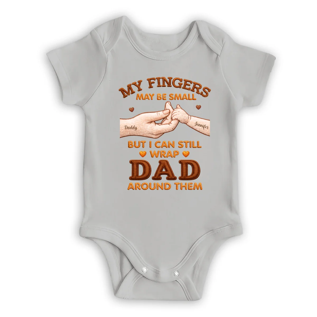 My Fingers Are Small - Personalized Custom Baby Onesie - Image 7