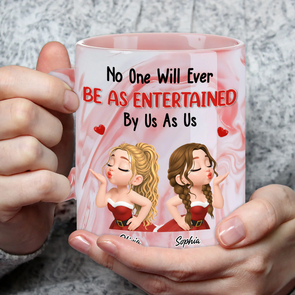 My Forever Goober - Personalized Custom Pink Marble Mug - Image 5
