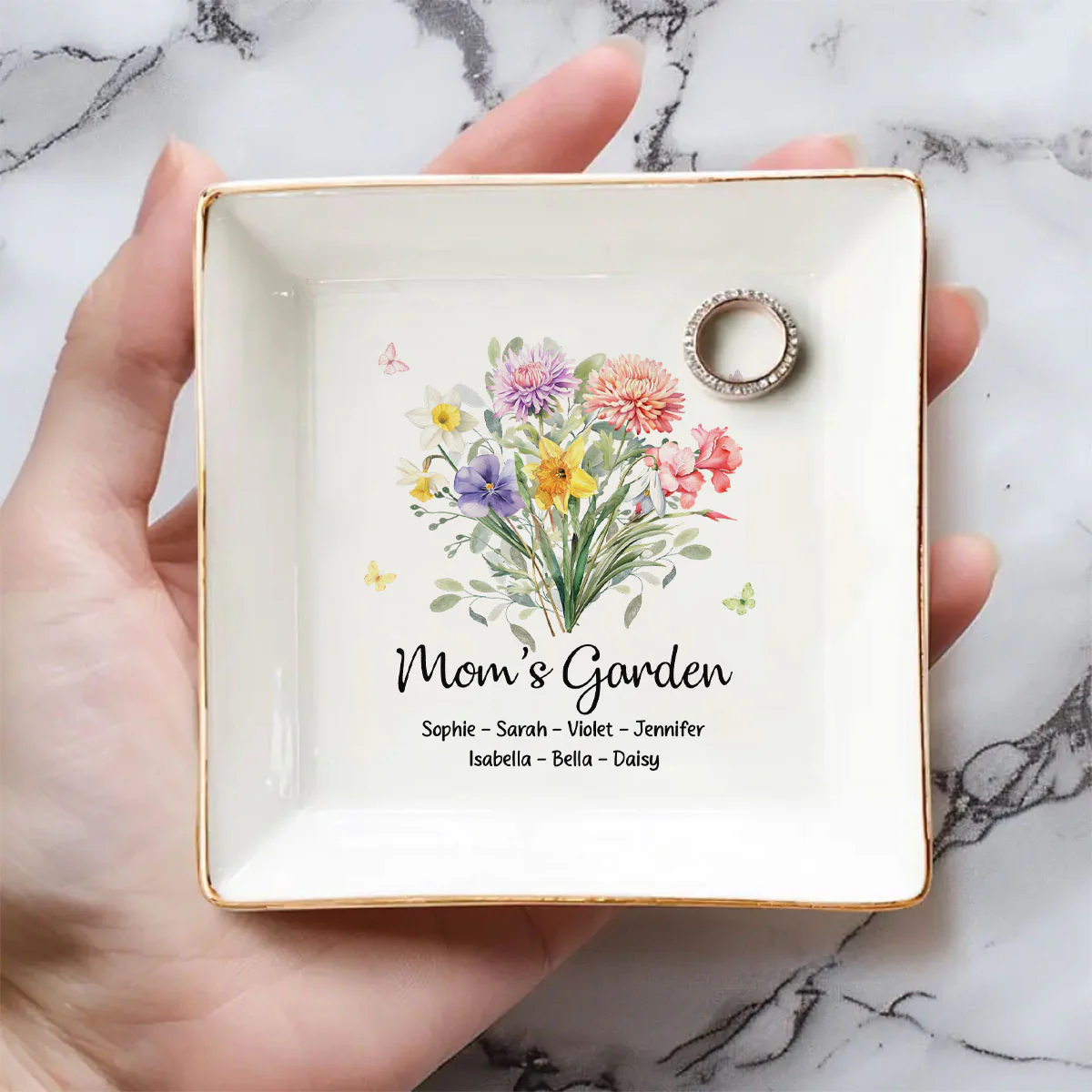 My Garden - Personalized Custom Jewelry Dish - Image 4