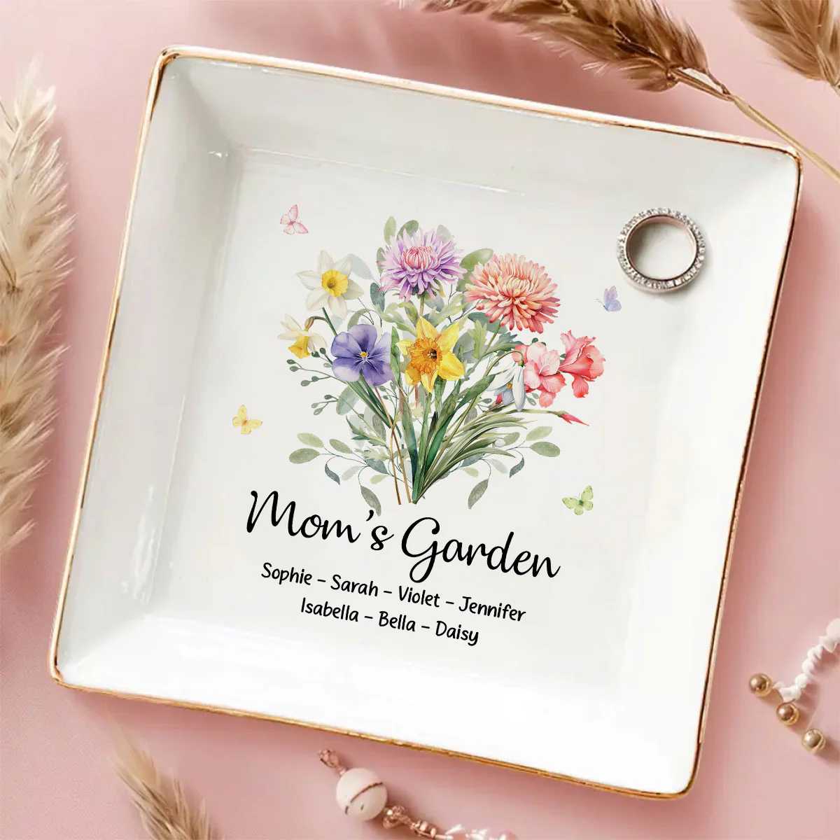 My Garden - Personalized Custom Jewelry Dish - Image 5