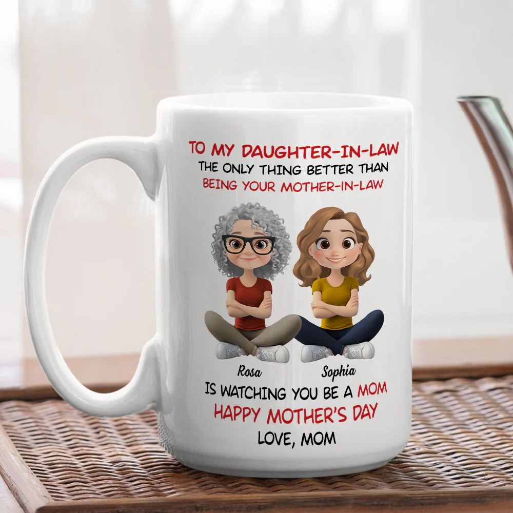 My Grandkids Having You As Their Mom - Personalized Custom Coffee Mug - Image 4