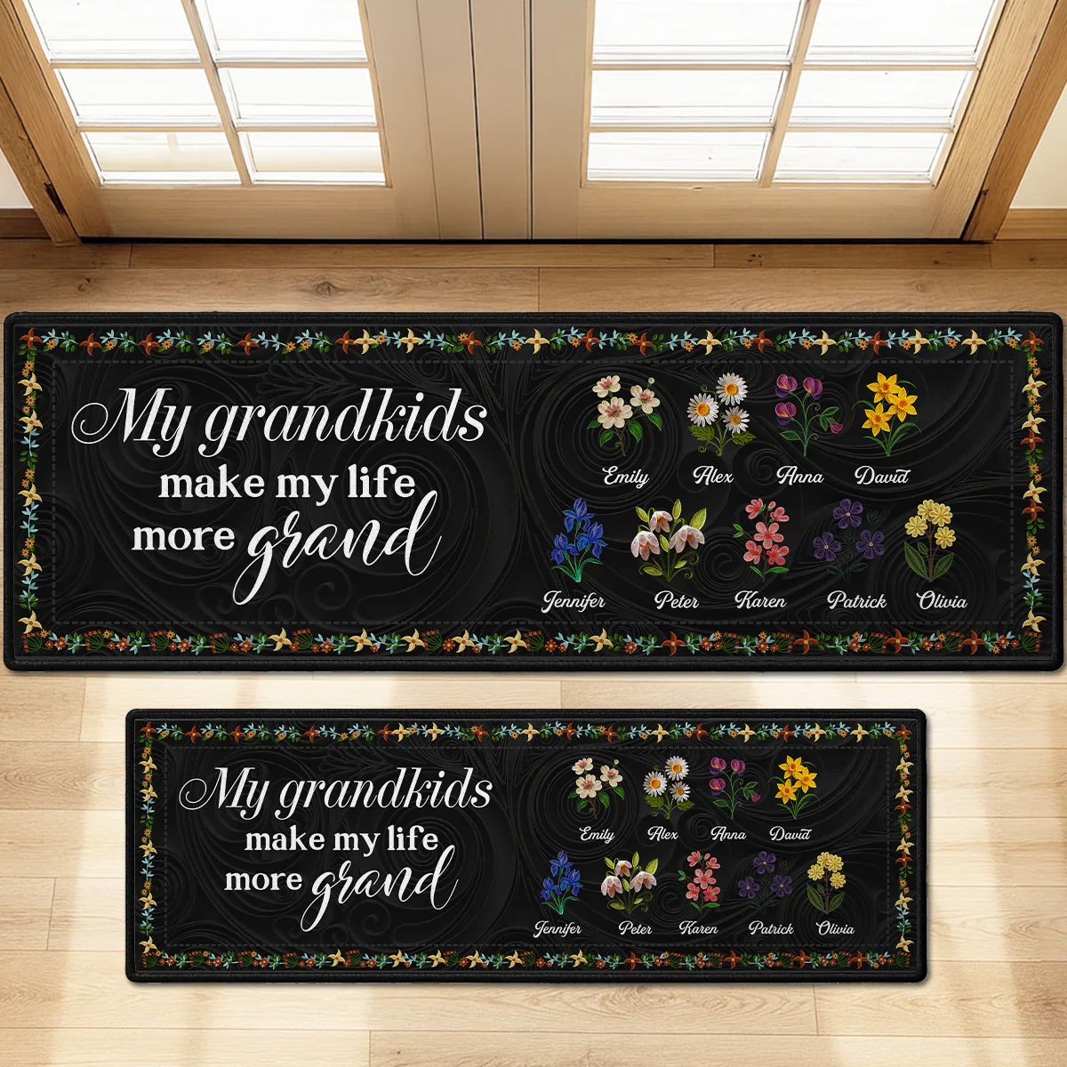 My Grandkids Make Life Grand - Personalized Custom Runner Rug - Image 5
