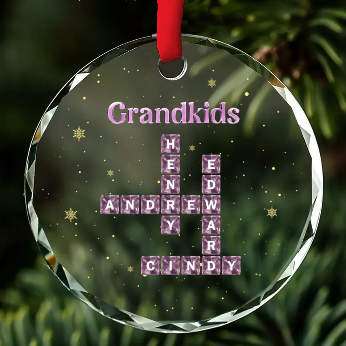 My Grandkids  - Personalized Custom Glass Ornament - Image 7
