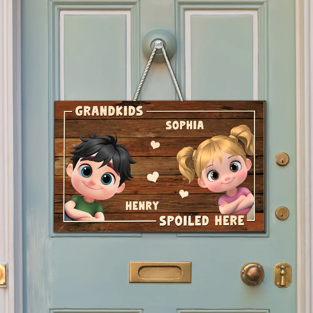 My Grandkids Spoiled Here- Personalized Custom Wood Sign - Image 3