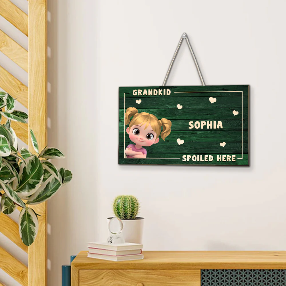 My Grandkids Spoiled Here- Personalized Custom Wood Sign - Image 5