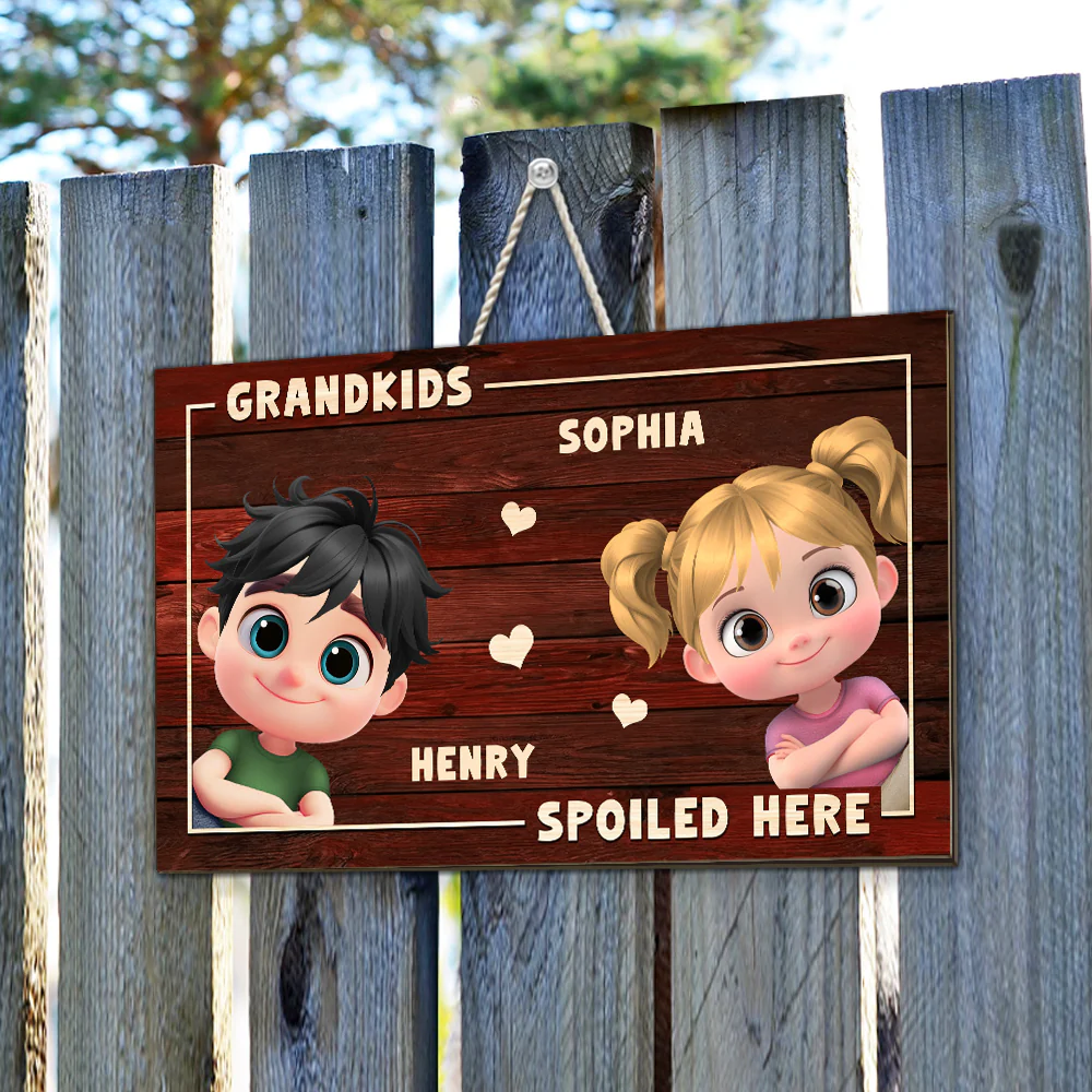 My Grandkids Spoiled Here- Personalized Custom Wood Sign - Image 7