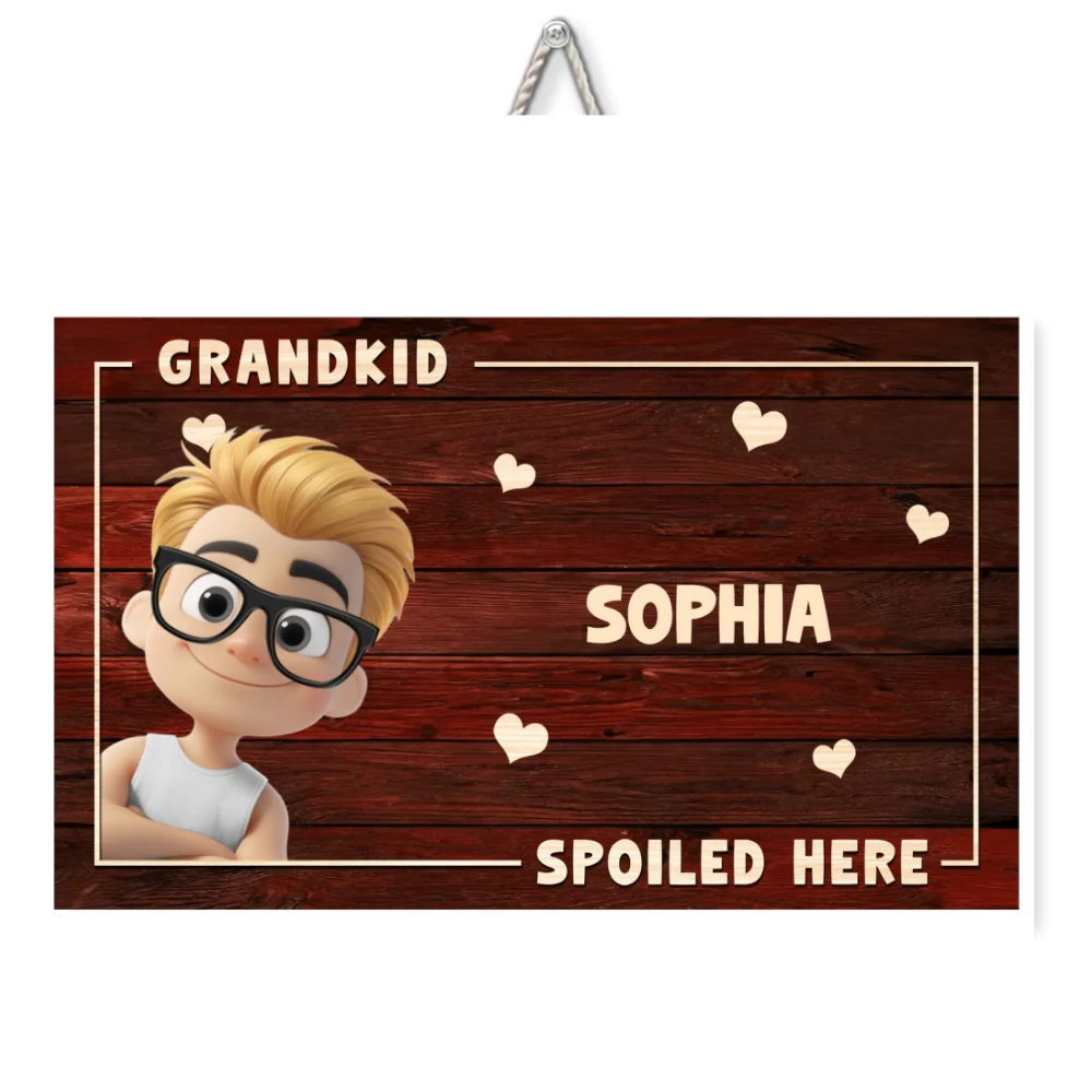 My Grandkids Spoiled Here- Personalized Custom Wood Sign - Image 9