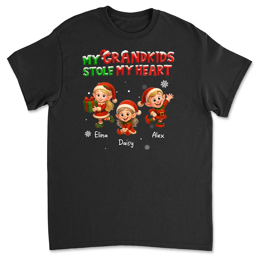 My Grandkids Stole My Heart - Personalized Custom Shirt