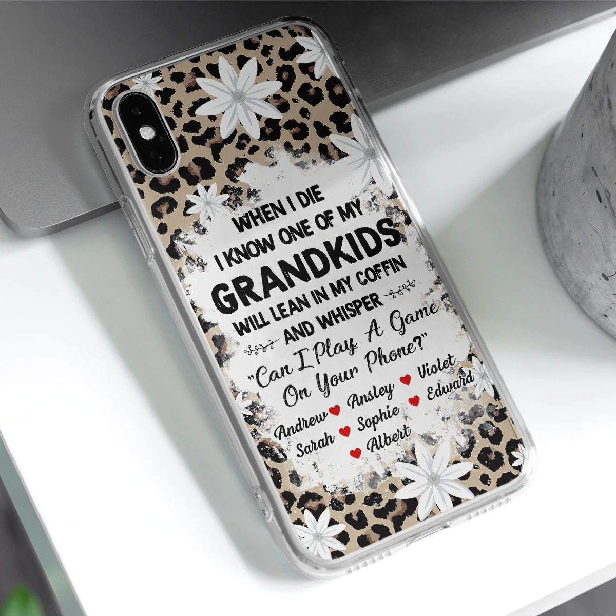 My Grandkids Will Whisper - Personalized Custom Phone Case - Image 3