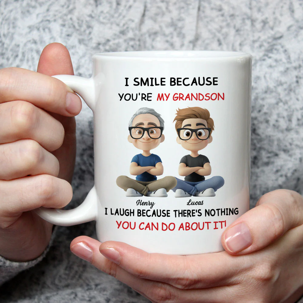 My Grandson - Personalized Custom Coffee Mug - Image 3