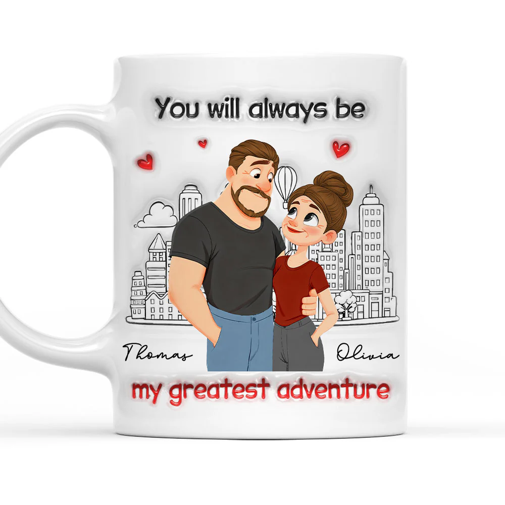 My Greatest Adventure - Personalized Custom 3D Inflated Effect Coffee Mug