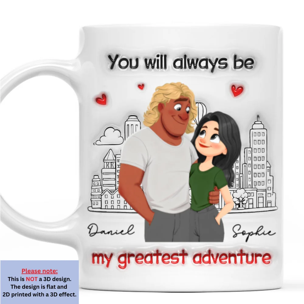 My Greatest Adventure - Personalized Custom 3D Inflated Effect Coffee Mug - Image 8
